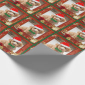 かわいい子犬のGoldendoodleのクリスマスのギフト用包装紙 ラッピングペーパー (角)