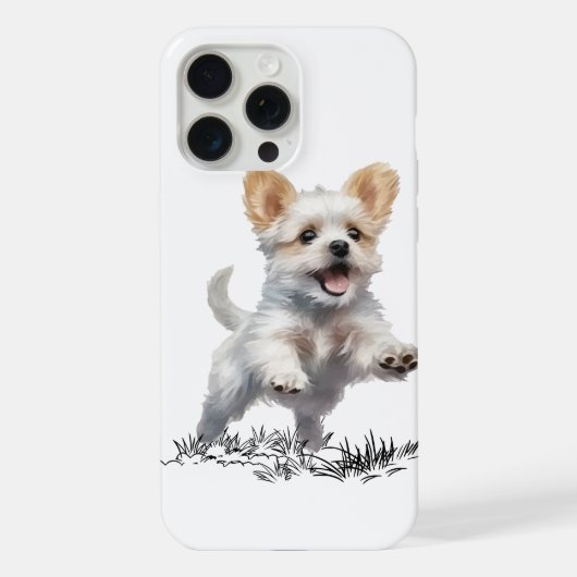 “かわいい子犬のiPhone 15 Pro Maxケース – 愛らしい犬  iPhoneケース (裏面)