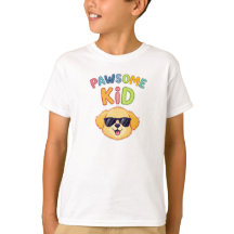 かわいい子犬のTシャツ、男の子・女の子向け