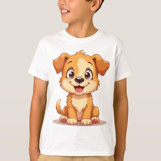 かわいい子犬のTシャツ Tシャツ (正面)