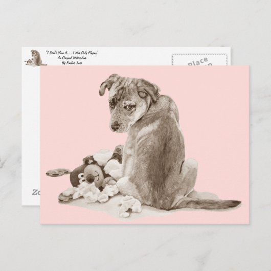 かわいい子犬はテディドッグとミックス ポストカード (正面/裏面)
