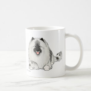 かわいい子犬を連れたケーションド犬 コーヒーマグカップ