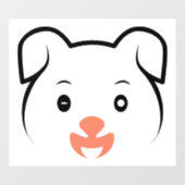 かわいい子犬ウインク ウィンドウサイン (シート)