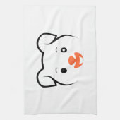 かわいい子犬ウインク キッチンタオル (縦)