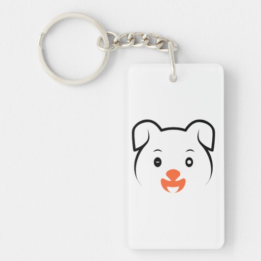かわいい子犬ウインク キーホルダー (正面)