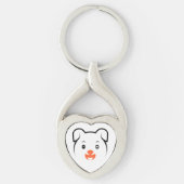 かわいい子犬ウインク キーホルダー (正面)