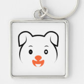 かわいい子犬ウインク キーホルダー (正面)