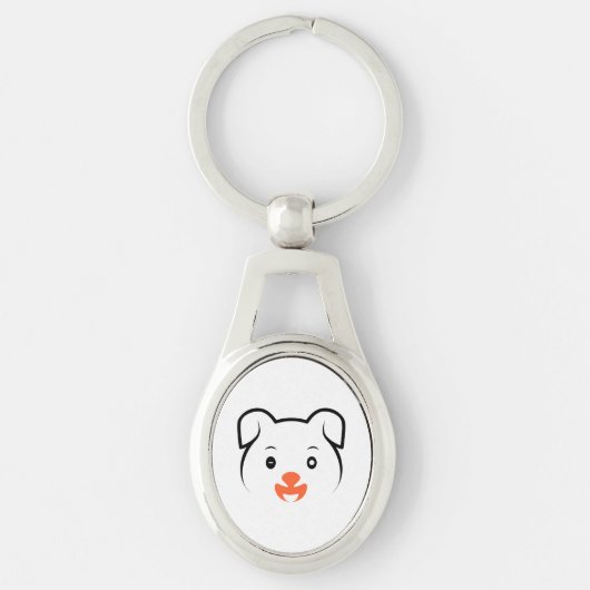 かわいい子犬ウインク キーホルダー (正面)
