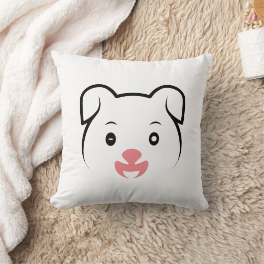 かわいい子犬ウインク クッション (ブランケット)