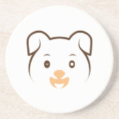 かわいい子犬ウインク コースター (正面)