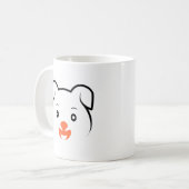 かわいい子犬ウインク コーヒーマグカップ (正面左)