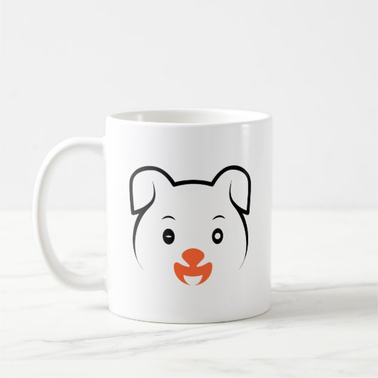 かわいい子犬ウインク コーヒーマグカップ (左)