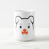 かわいい子犬ウインク コーヒーマグカップ (中央)