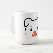 かわいい子犬ウインク コーヒーマグカップ (正面左)