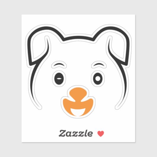 かわいい子犬ウインク シール (シート)