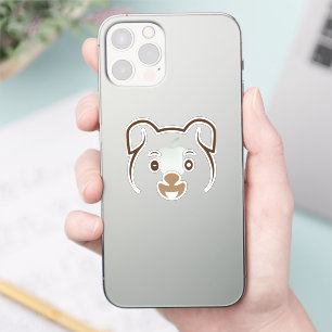 かわいい子犬ウインク シール