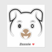 かわいい子犬ウインク シール (シート)