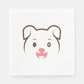 かわいい子犬ウインク スタンダードランチョンナプキン (正面)