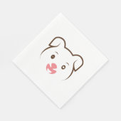 かわいい子犬ウインク スタンダードランチョンナプキン (角)