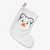 かわいい子犬ウインク スモールクリスマスストッキング (正面 (吊り時))