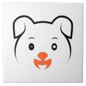 かわいい子犬ウインク タイル (正面)