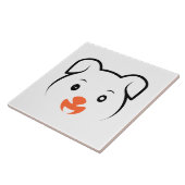 かわいい子犬ウインク タイル (側面)