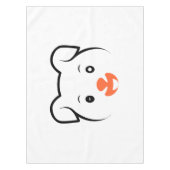 かわいい子犬ウインク テーブルクロス (正面)