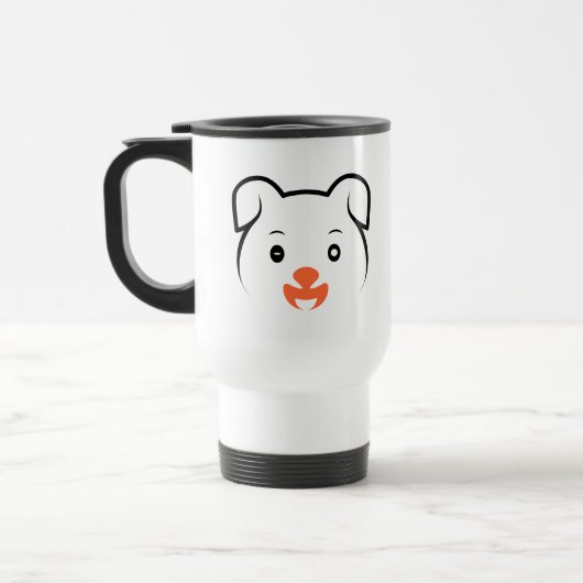 かわいい子犬ウインク トラベルマグ (左)