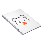 かわいい子犬ウインク ノートブック (右側)