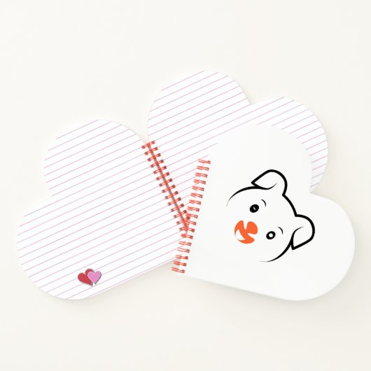 かわいい子犬ウインク ノートブック (内部)