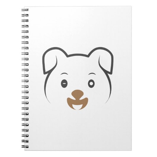 かわいい子犬ウインク ノートブック (正面)
