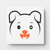 かわいい子犬ウインク フォトプラーク (正面)