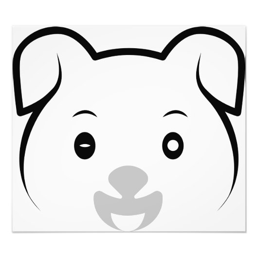 かわいい子犬ウインク フォトプリント            (正面)