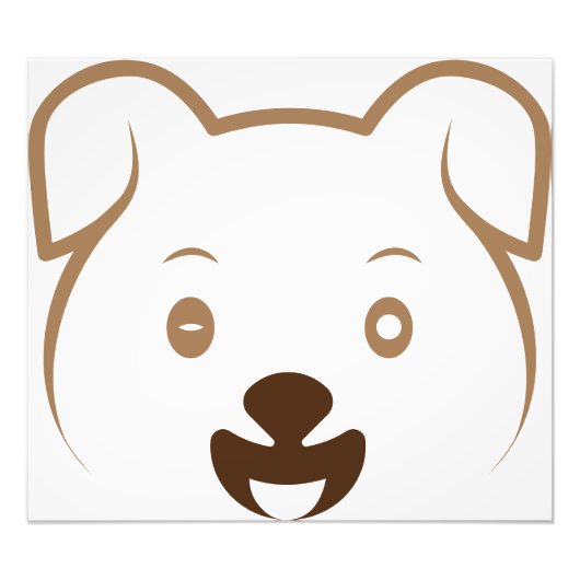 かわいい子犬ウインク フォトプリント            (正面)