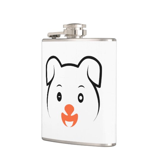 かわいい子犬ウインク フラスク (左)
