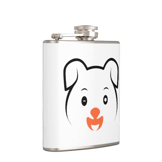 かわいい子犬ウインク フラスク (右)