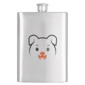 かわいい子犬ウインク フラスク (正面)