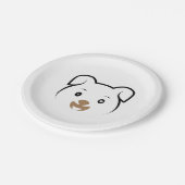 かわいい子犬ウインク ペーパープレート (アングル)