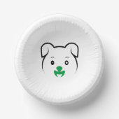 かわいい子犬ウインク ペーパーボウル (正面)