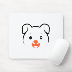 かわいい子犬ウインク マウスパッド