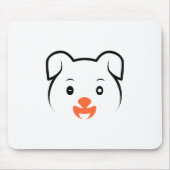 かわいい子犬ウインク マウスパッド (正面)