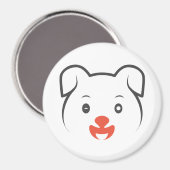 かわいい子犬ウインク マグネット (正面/裏面)