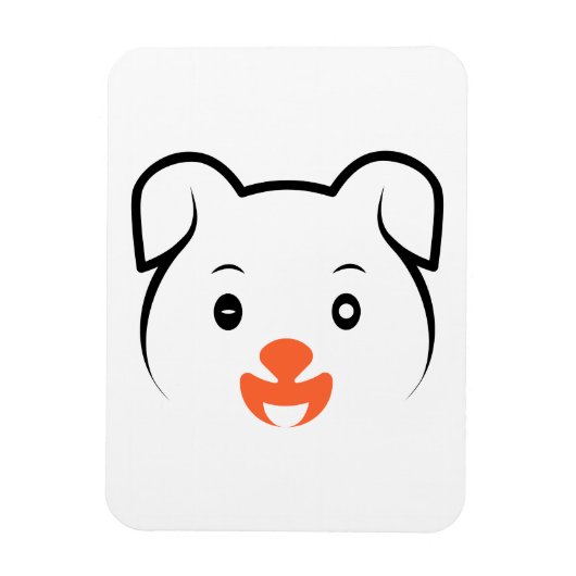 かわいい子犬ウインク マグネット (縦)