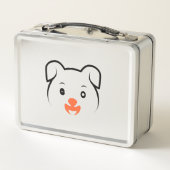 かわいい子犬ウインク メタルランチボックス (裏面)