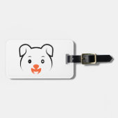 かわいい子犬ウインク ラゲッジタグ (正面横)