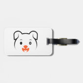 かわいい子犬ウインク ラゲッジタグ (裏面横)