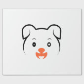 かわいい子犬ウインク ラッピングペーパー (フラット)