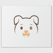 かわいい子犬ウインク ラッピングペーパー (フラット)