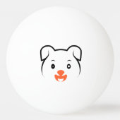 かわいい子犬ウインク 卓球ボール (正面)