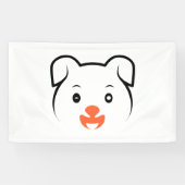 かわいい子犬ウインク 横断幕 (横)
